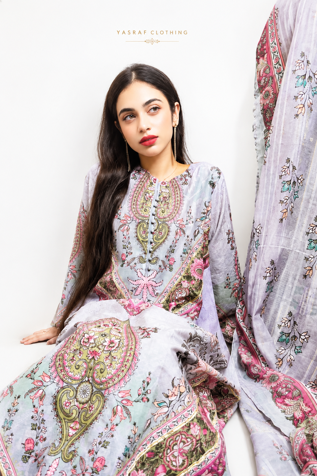 Pastel Bloom Kaftan – Premium Full Flair