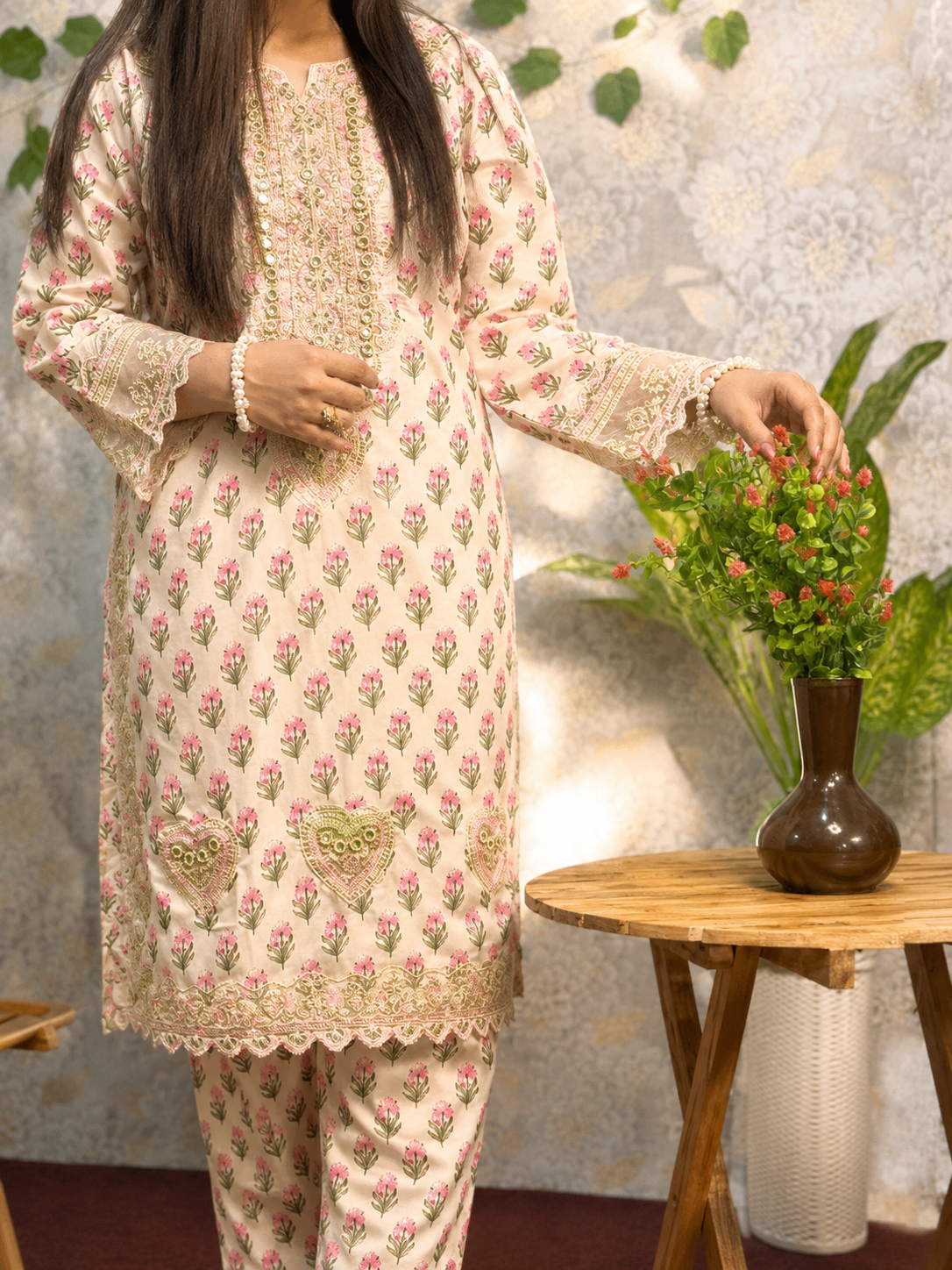 Blush Bloom Printed Ready to Wear – 3 Piece