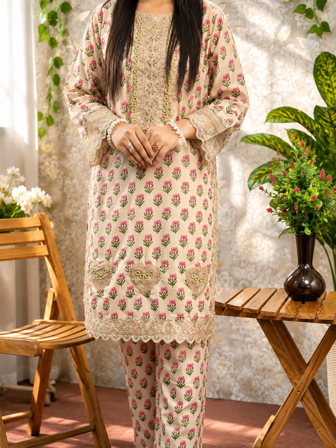 Blush Bloom Printed Ready to Wear – 3 Piece