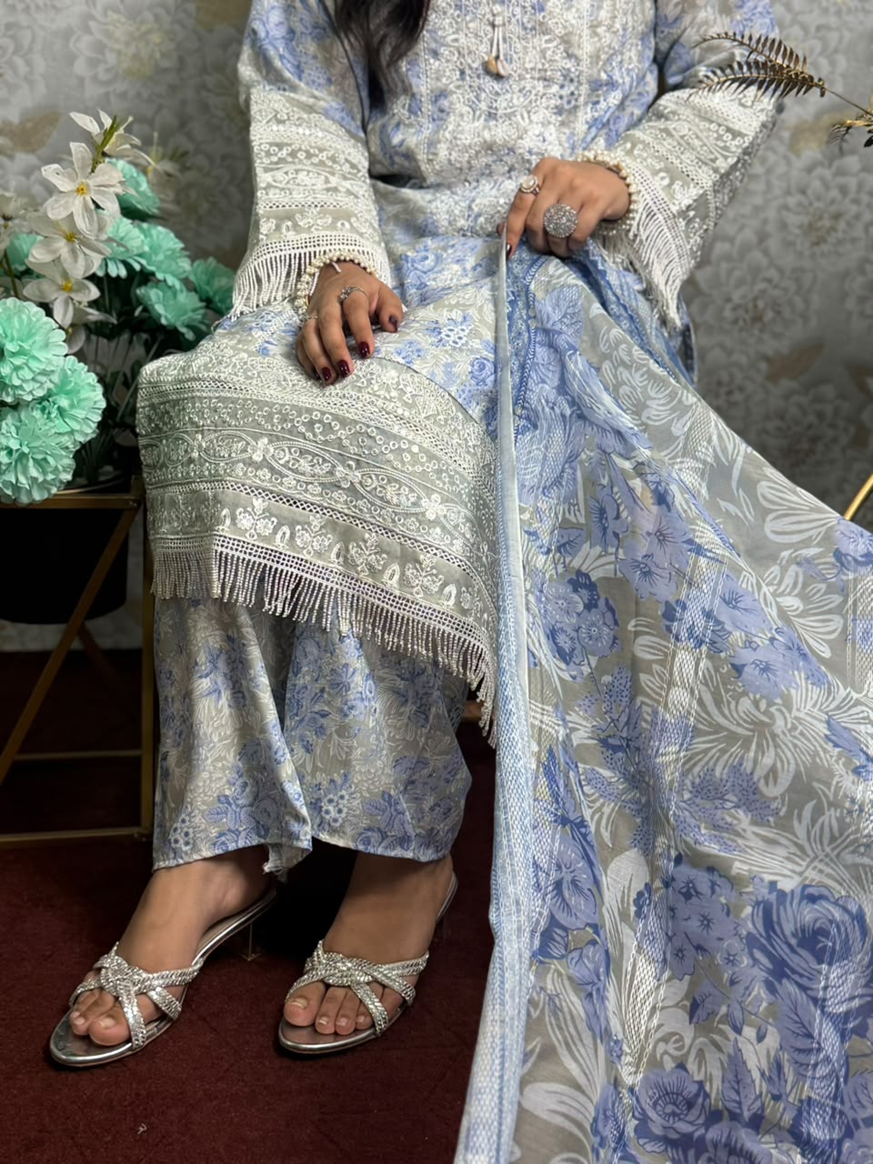 Sky Blue Premium Ready to Wear 3-Piece