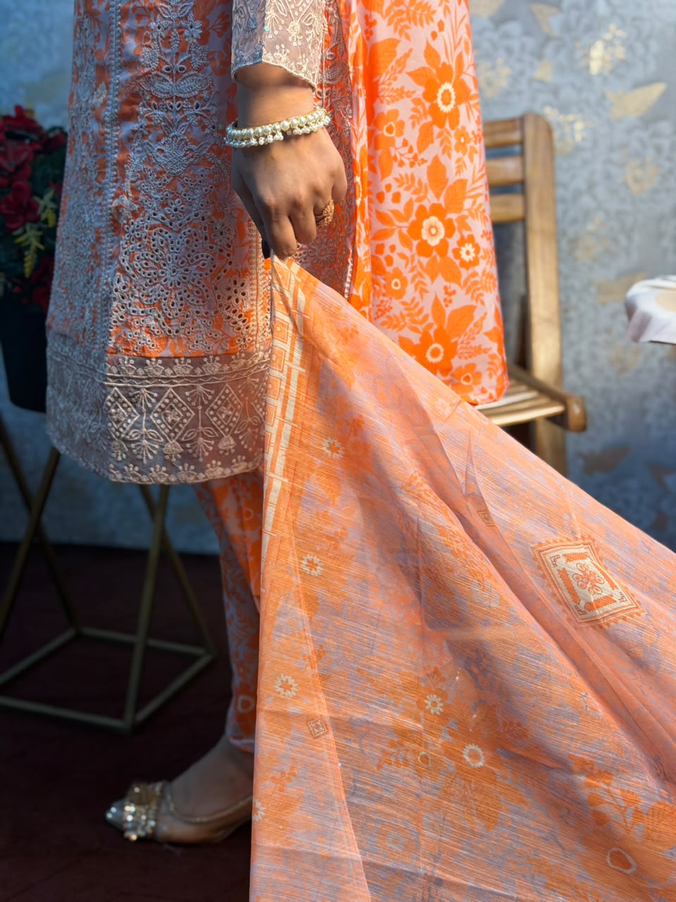 Sunset Bloom Printed Ready to Wear – 3 Piece