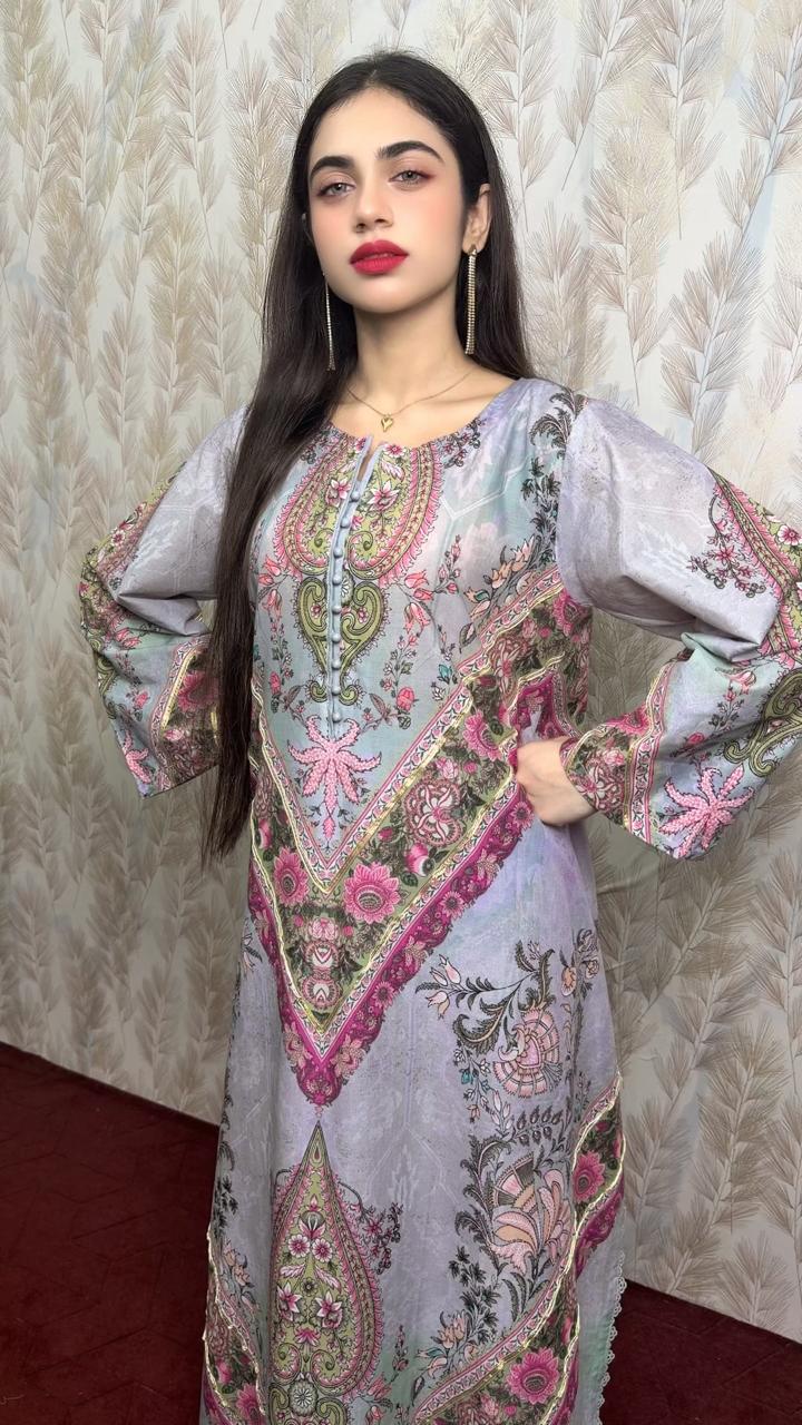 Pastel Bloom Kaftan – Premium Full Flair
